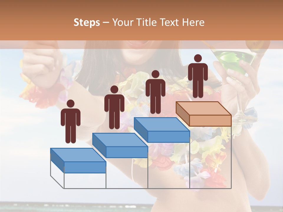 Leisure Beverage Straw PowerPoint Template