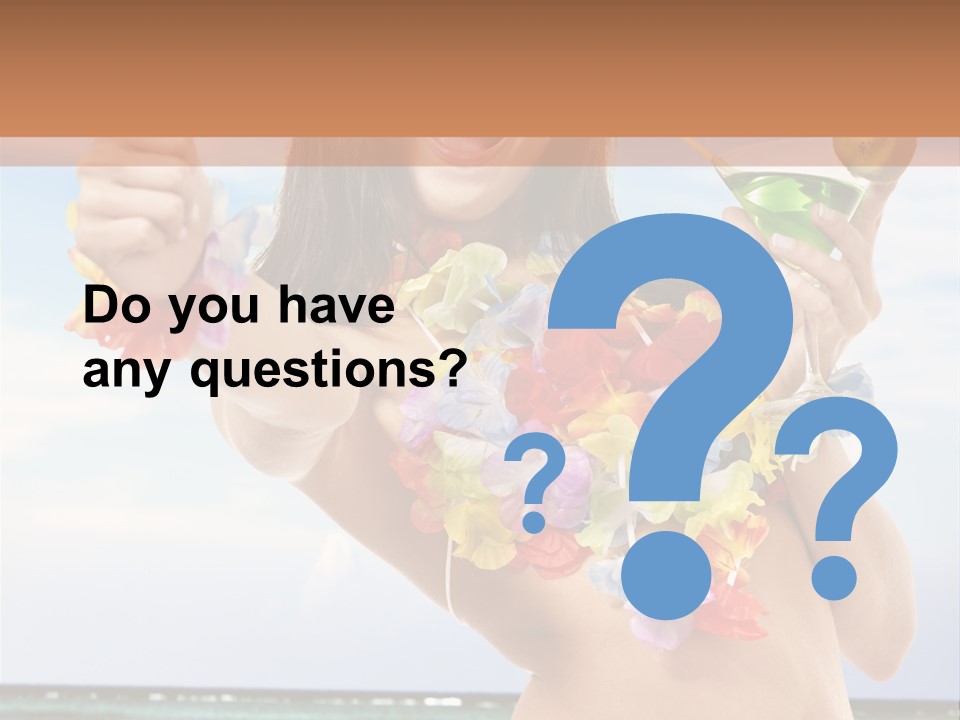 Leisure Beverage Straw PowerPoint Template