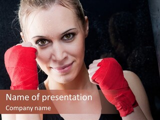 Practicing Athlete Sweating PowerPoint Template