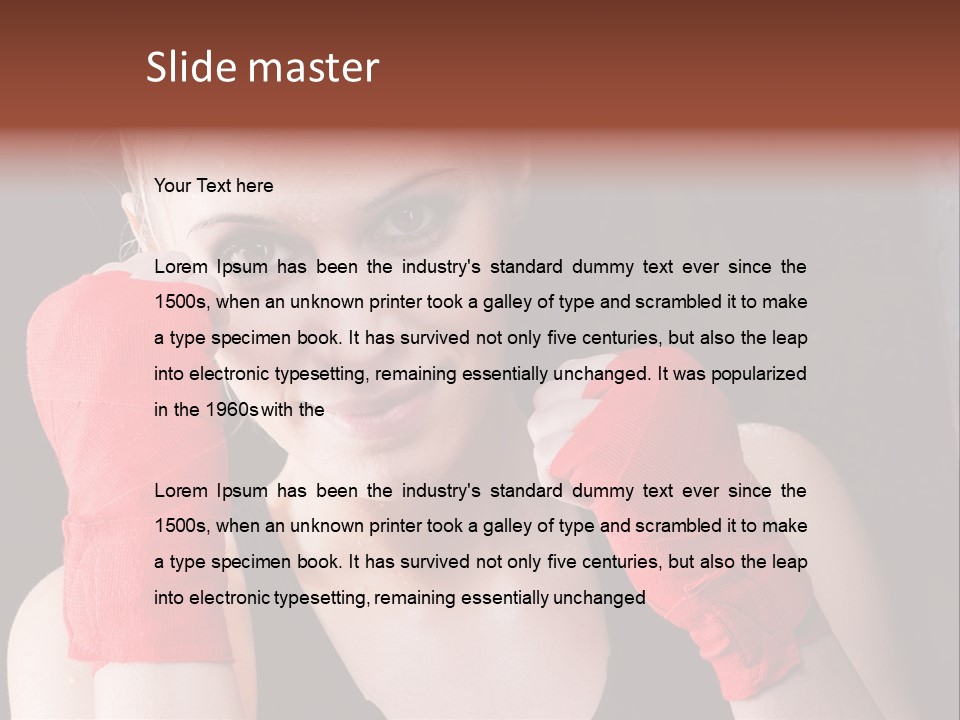 Practicing Athlete Sweating PowerPoint Template