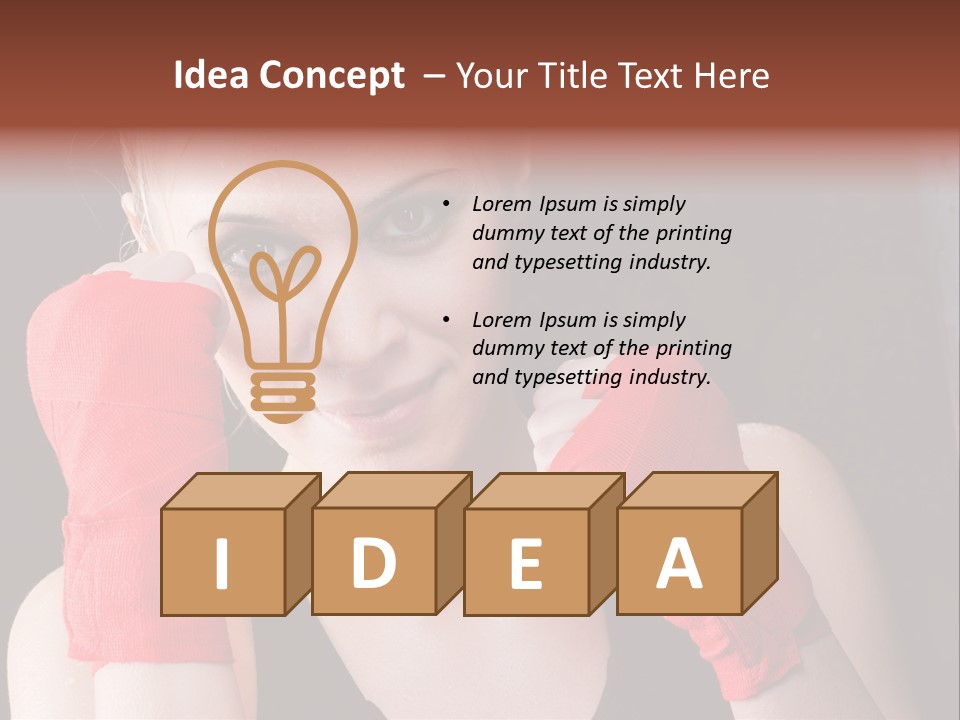 Practicing Athlete Sweating PowerPoint Template