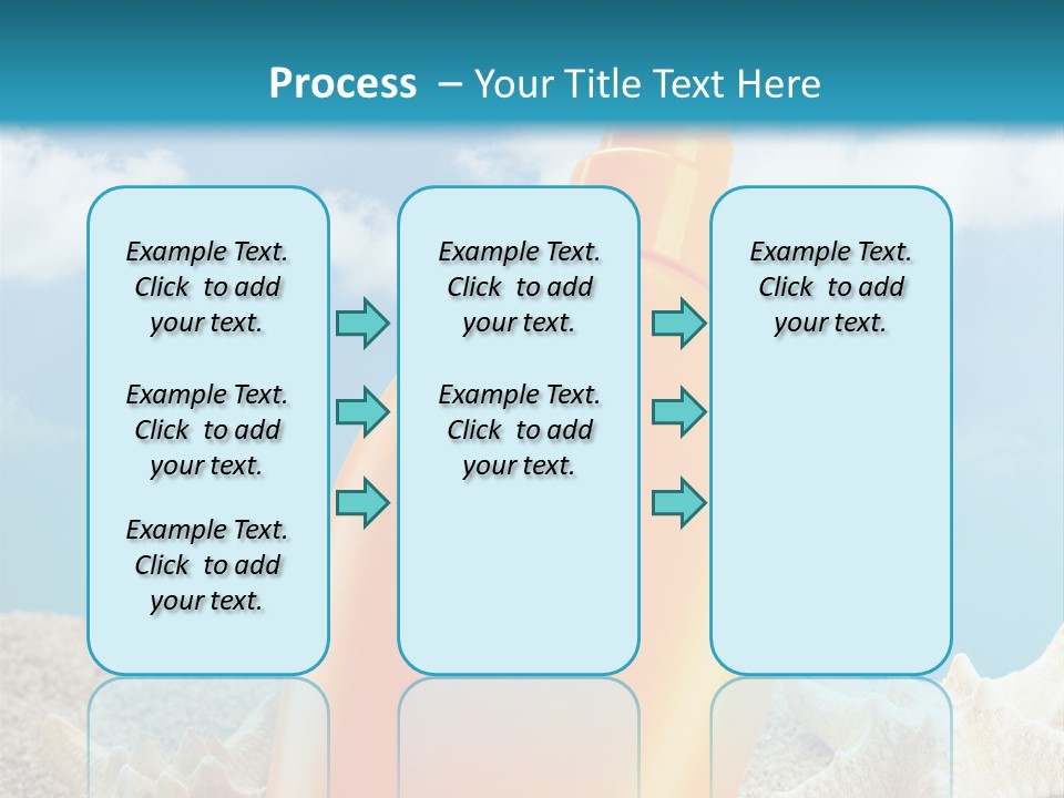 Sunscreen Sand Background PowerPoint Template
