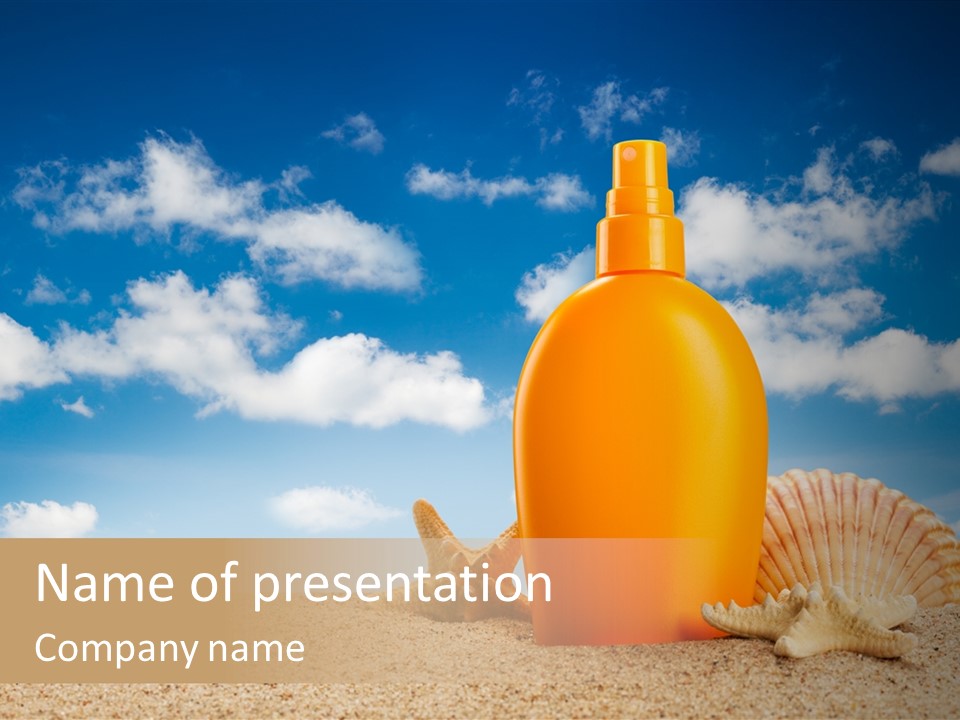 Sunscreen Cream Summer PowerPoint Template