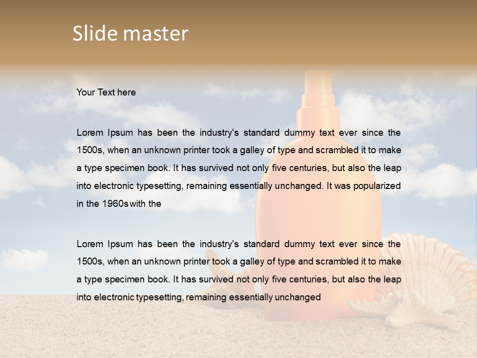 Sunscreen Cream Summer PowerPoint Template