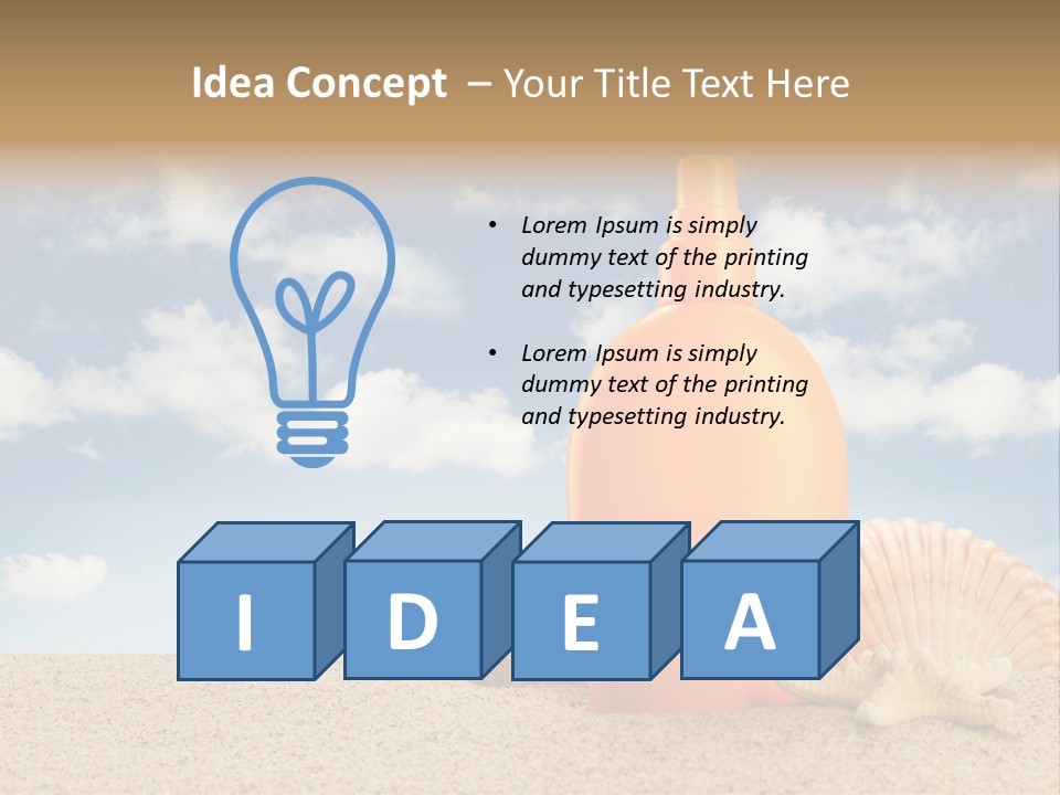 Sunscreen Cream Summer PowerPoint Template