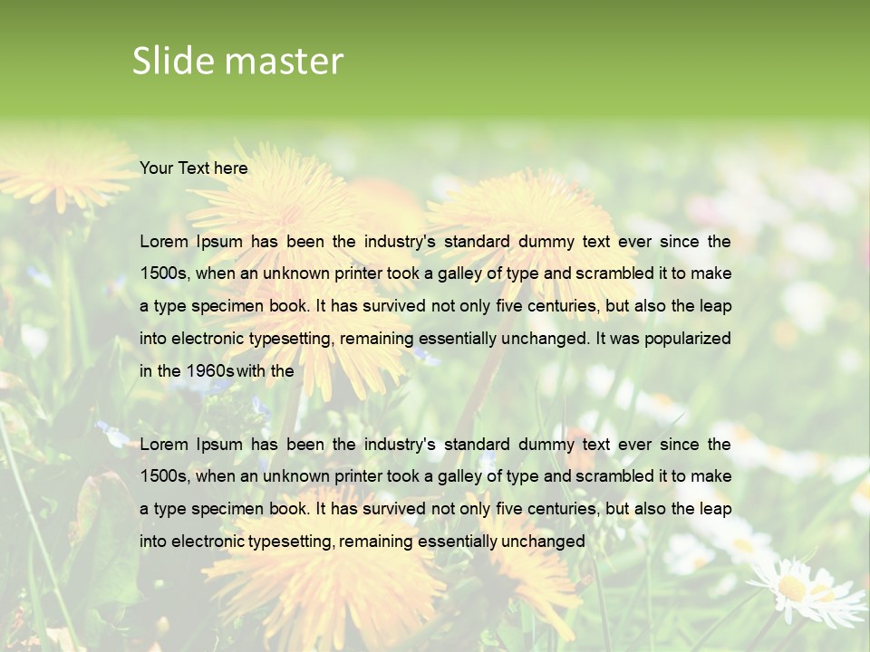 Yellow Spring Day PowerPoint Template