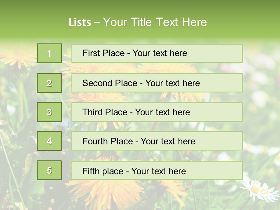 Yellow Spring Day PowerPoint Template