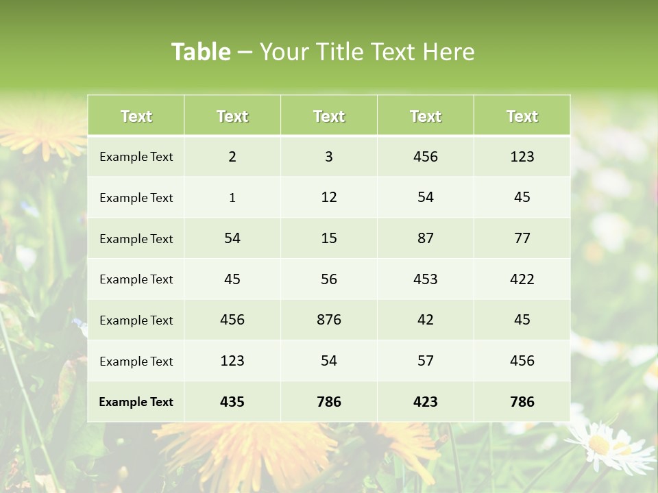 Yellow Spring Day PowerPoint Template