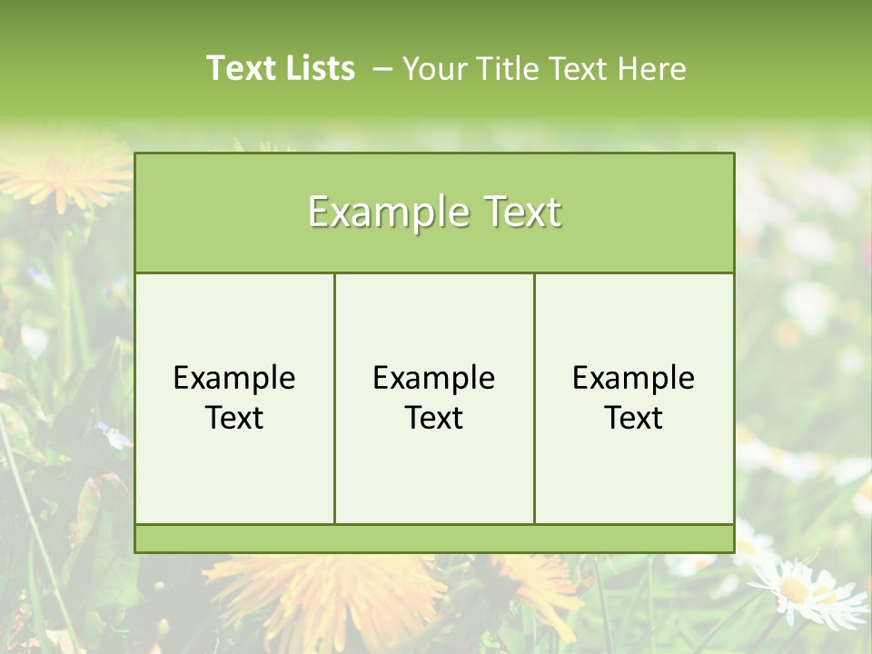 Yellow Spring Day PowerPoint Template