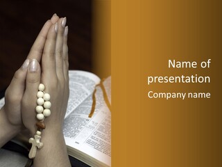 Brown Book God PowerPoint Template