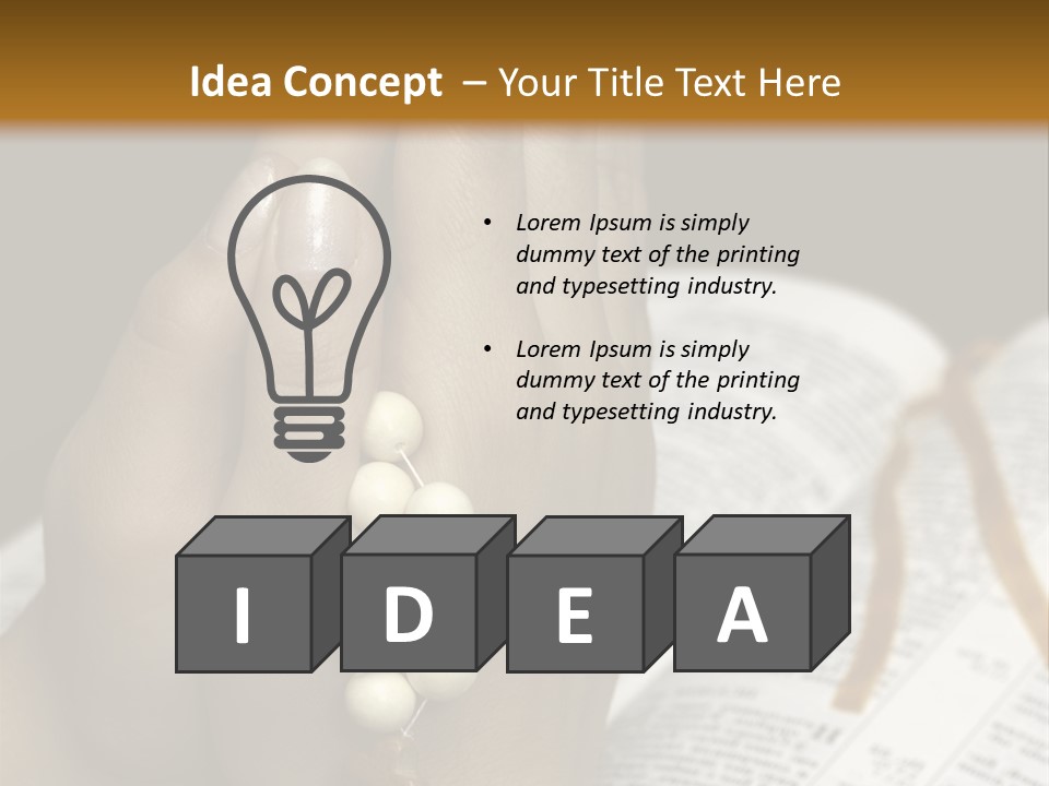 Brown Book God PowerPoint Template