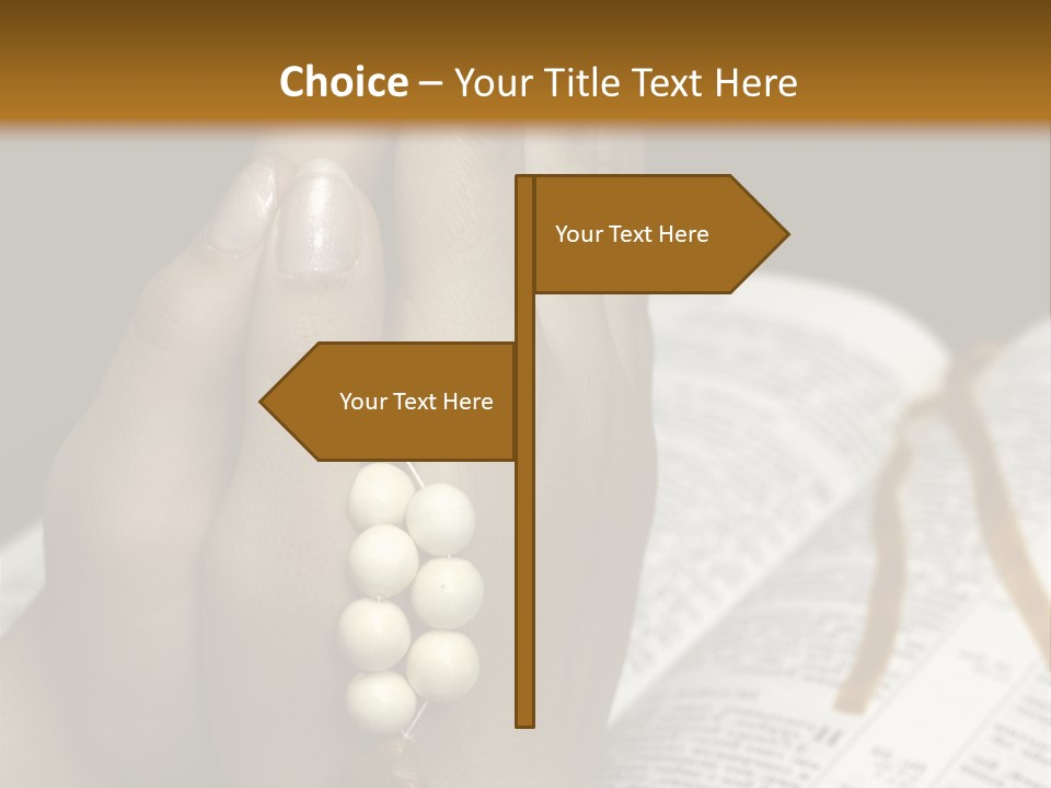 Brown Book God PowerPoint Template