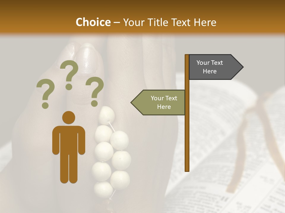 Brown Book God PowerPoint Template