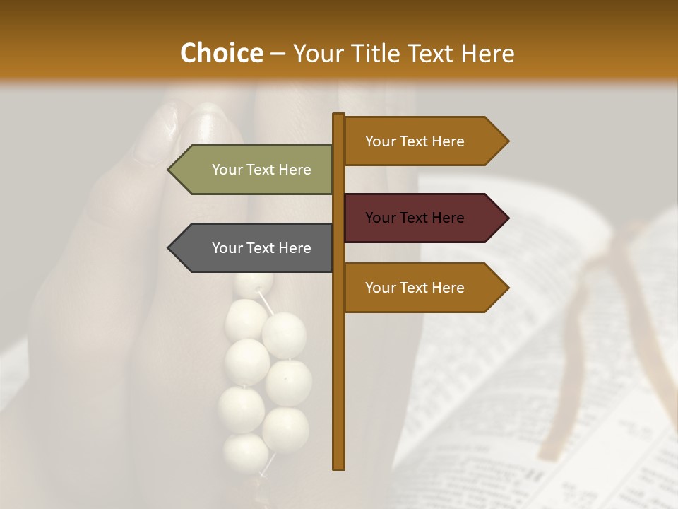 Brown Book God PowerPoint Template