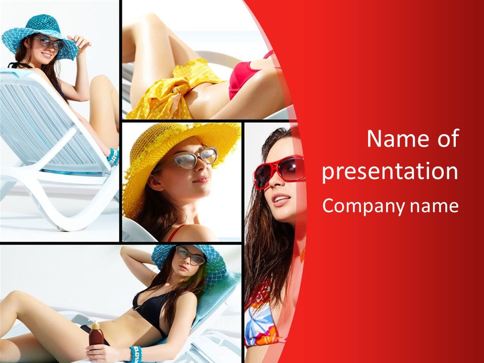 Lady Feminine Smiling PowerPoint Template