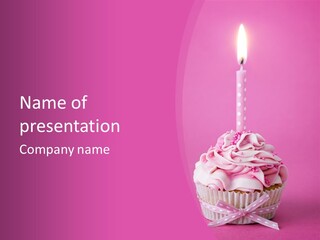 Spots Cupcake Home Baked PowerPoint Template