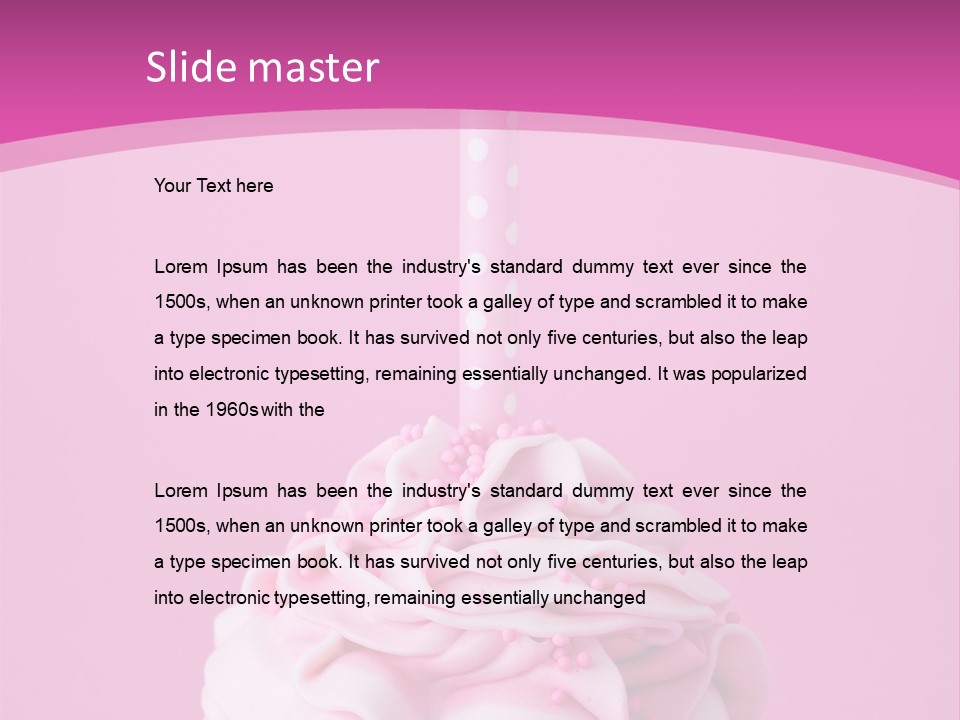 Spots Cupcake Home Baked PowerPoint Template