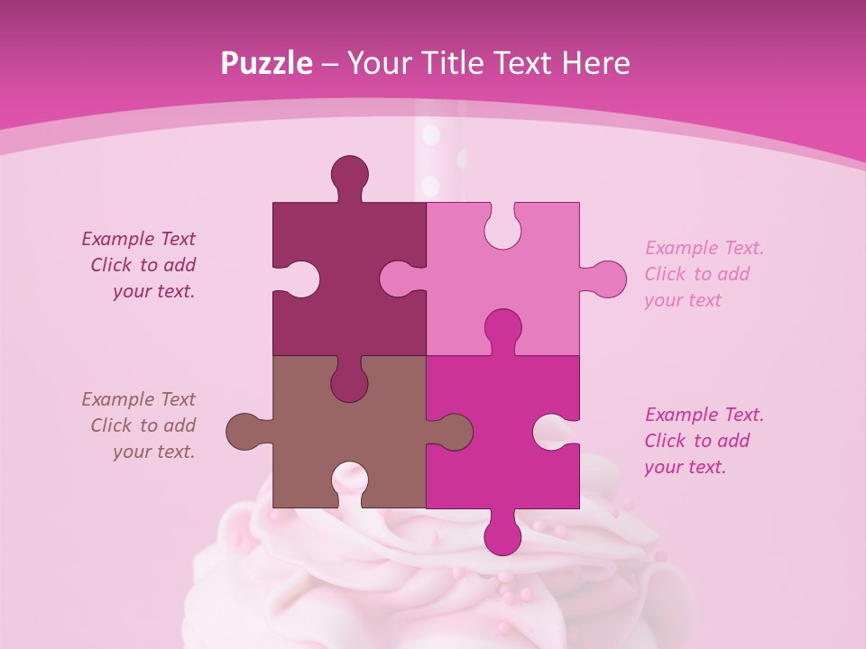 Spots Cupcake Home Baked PowerPoint Template
