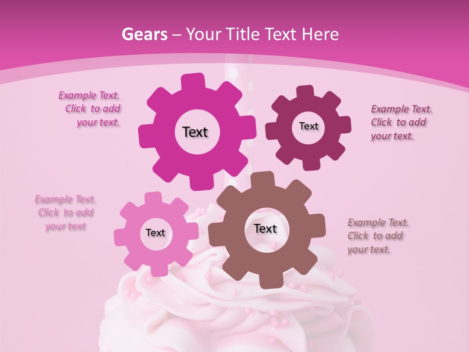 Spots Cupcake Home Baked PowerPoint Template
