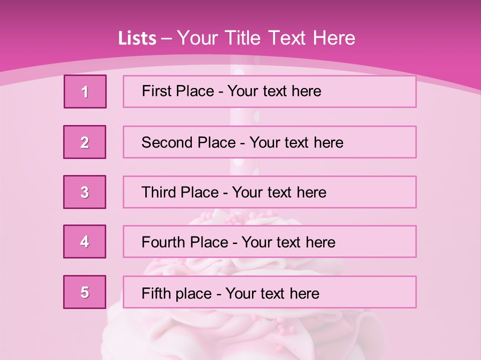 Spots Cupcake Home Baked PowerPoint Template