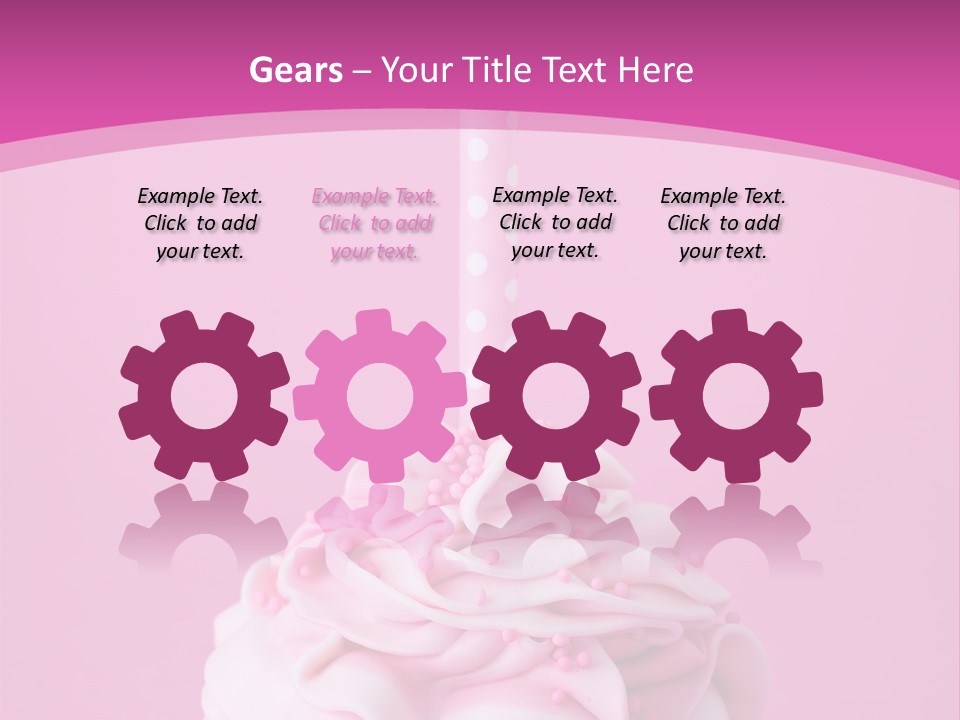 Spots Cupcake Home Baked PowerPoint Template
