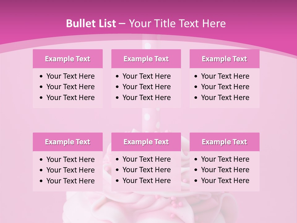 Spots Cupcake Home Baked PowerPoint Template