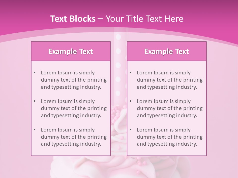 Spots Cupcake Home Baked PowerPoint Template