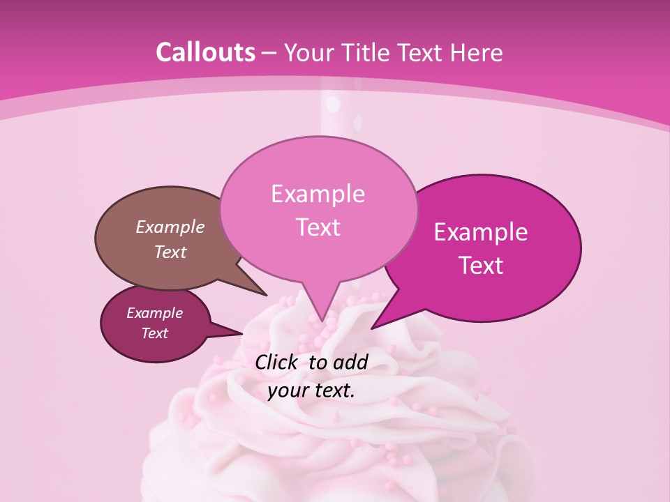 Spots Cupcake Home Baked PowerPoint Template