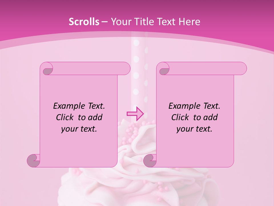 Spots Cupcake Home Baked PowerPoint Template