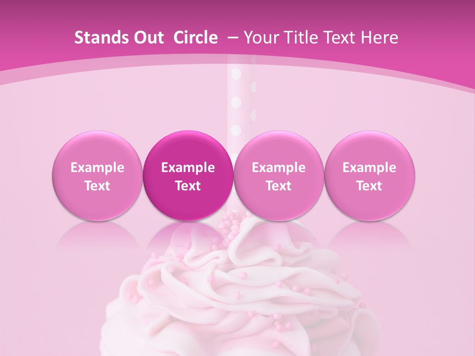 Spots Cupcake Home Baked PowerPoint Template