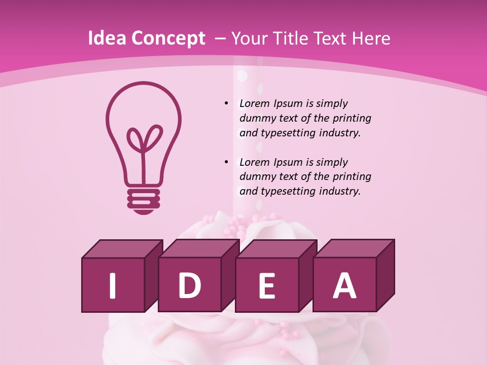 Spots Cupcake Home Baked PowerPoint Template