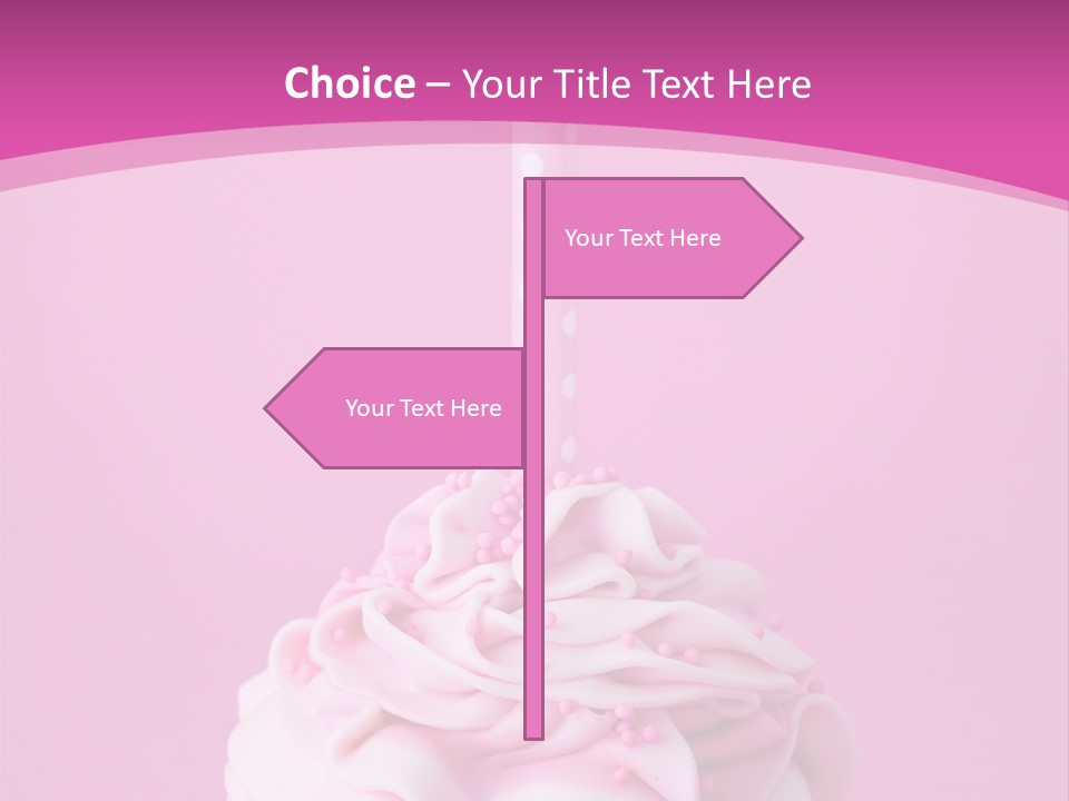 Spots Cupcake Home Baked PowerPoint Template