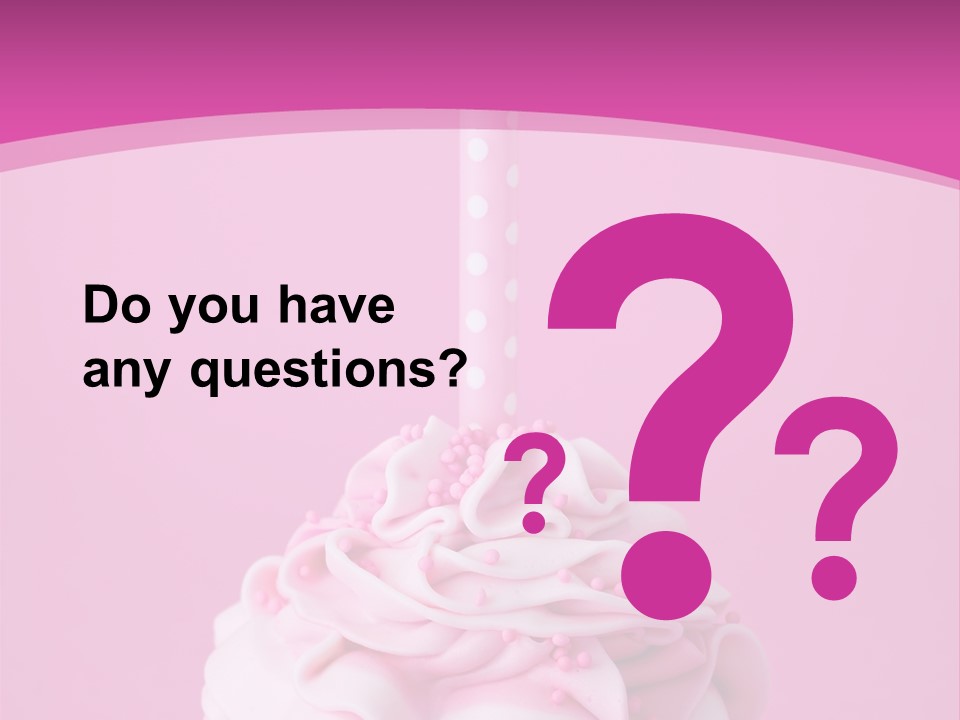 Spots Cupcake Home Baked PowerPoint Template