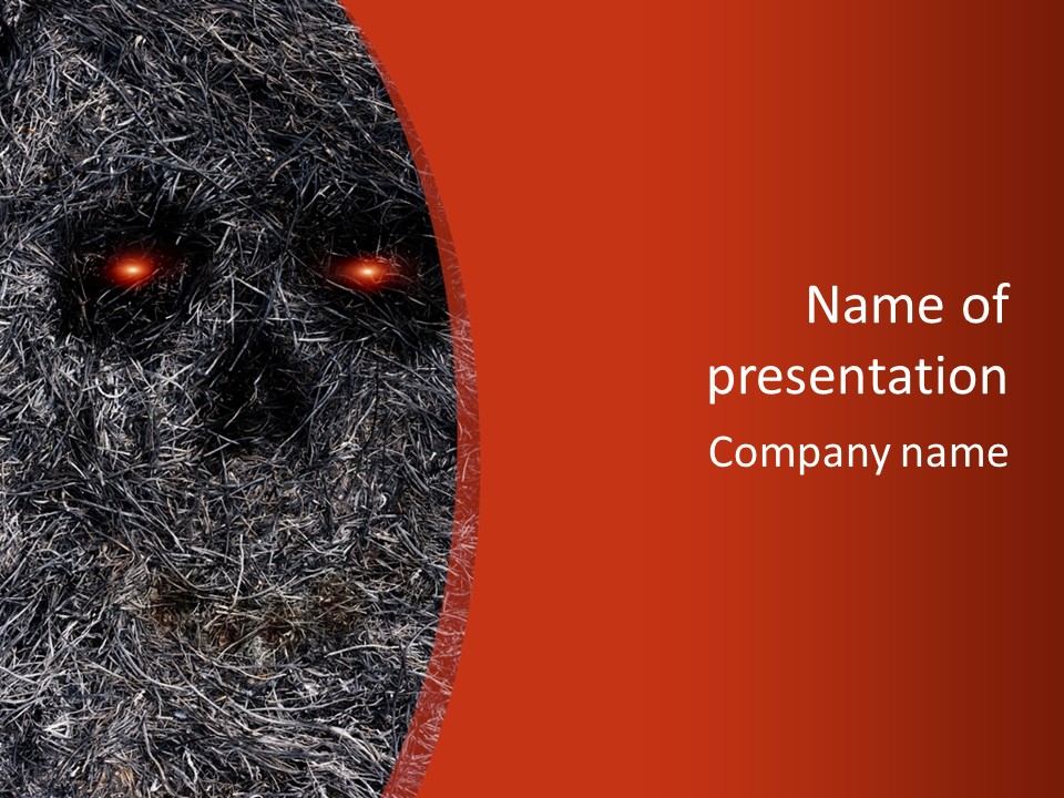 Hole Grass Horror PowerPoint Template