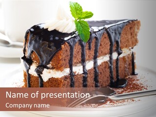 Glaze Mousse Portion PowerPoint Template