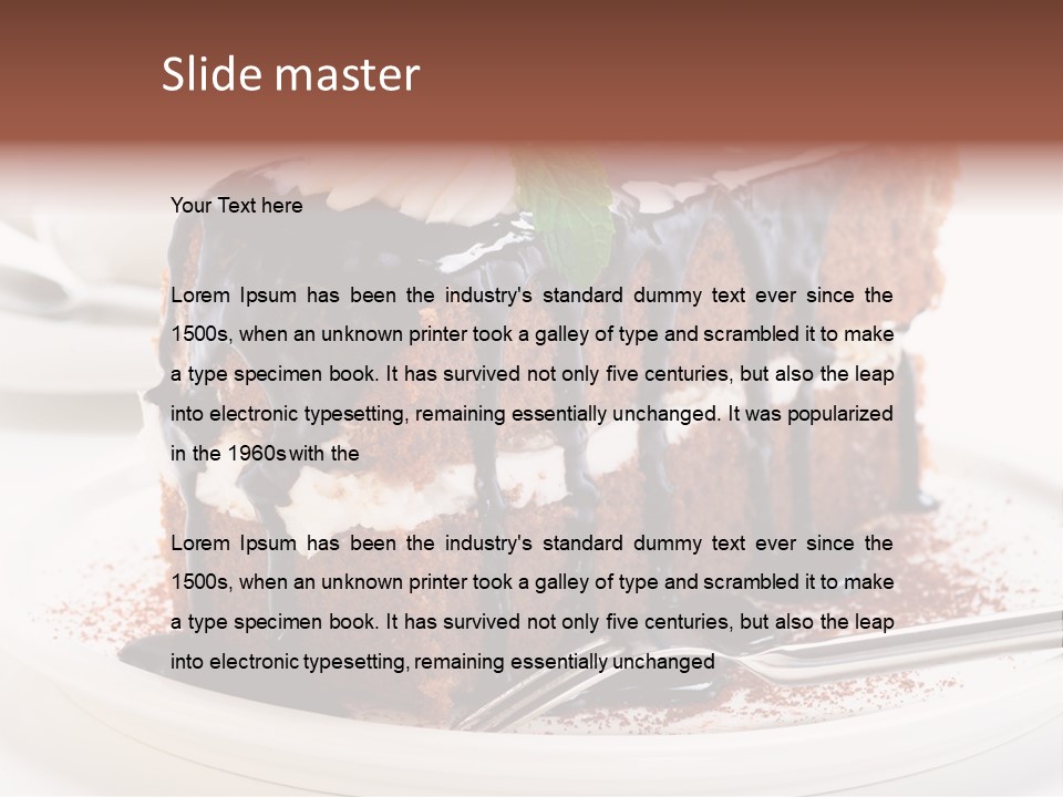 Glaze Mousse Portion PowerPoint Template