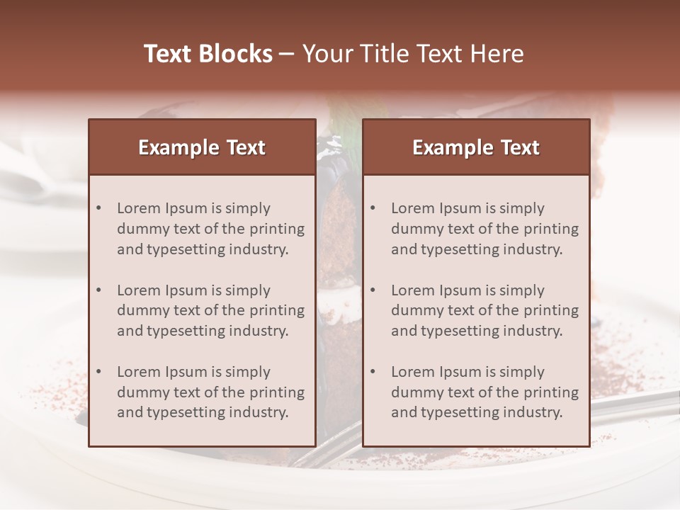Glaze Mousse Portion PowerPoint Template