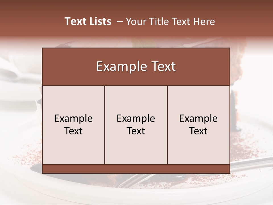 Glaze Mousse Portion PowerPoint Template