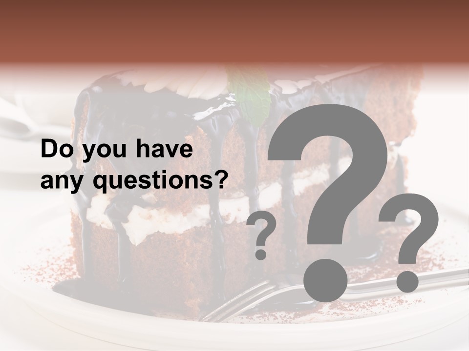 Glaze Mousse Portion PowerPoint Template