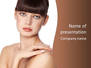 Brown Woman Portrait PowerPoint Template