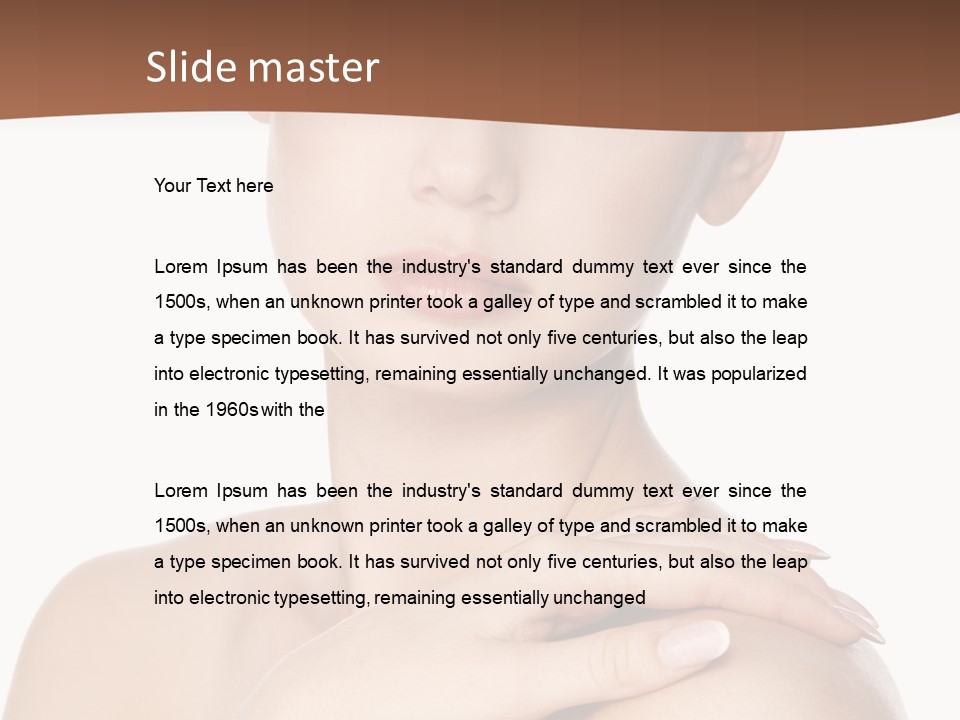 Brown Woman Portrait PowerPoint Template