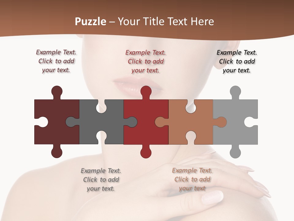 Brown Woman Portrait PowerPoint Template