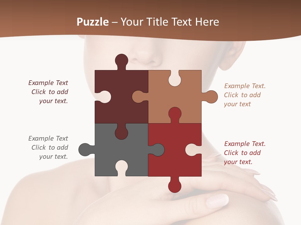 Brown Woman Portrait PowerPoint Template