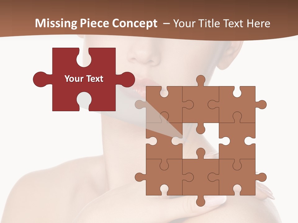 Brown Woman Portrait PowerPoint Template