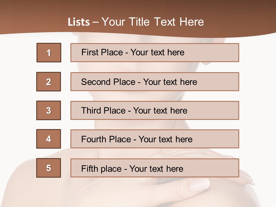 Brown Woman Portrait PowerPoint Template