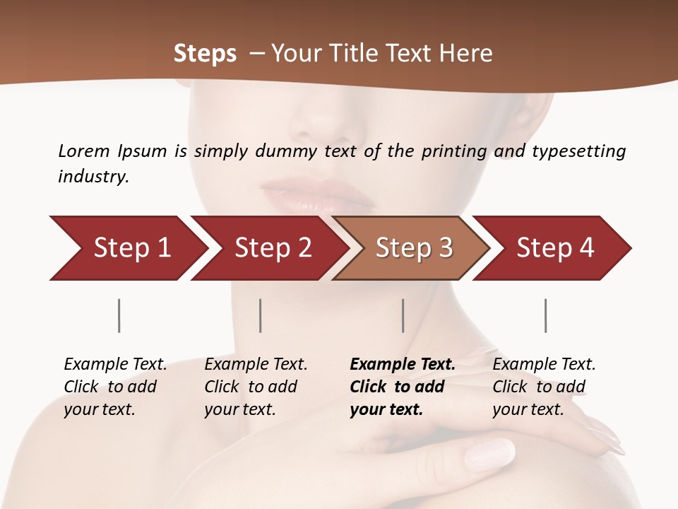 Brown Woman Portrait PowerPoint Template