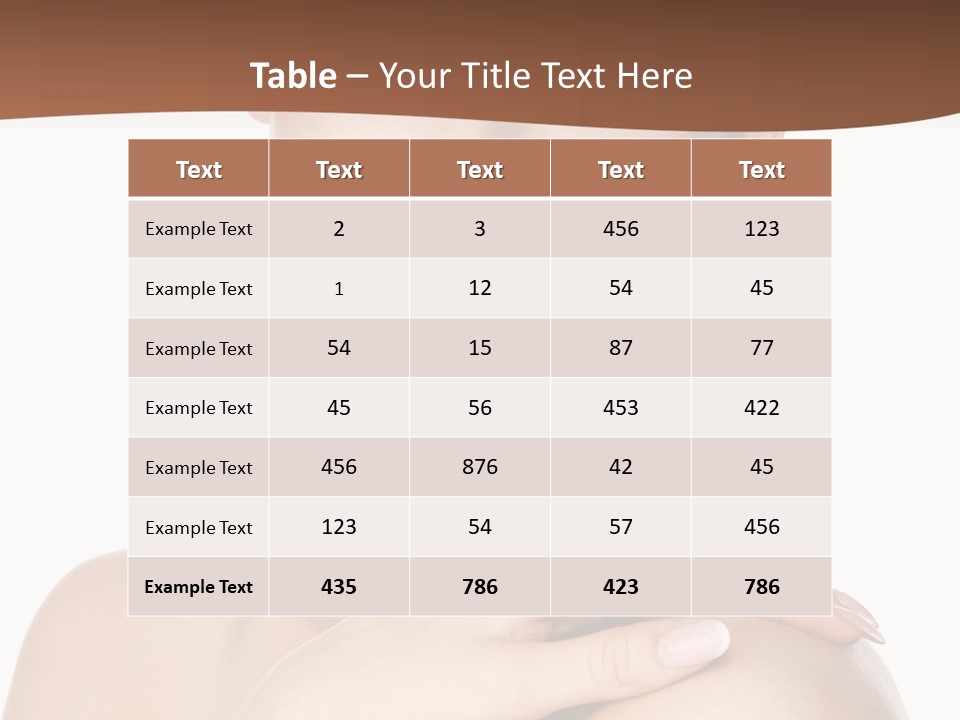 Brown Woman Portrait PowerPoint Template