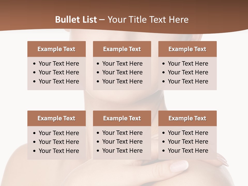 Brown Woman Portrait PowerPoint Template