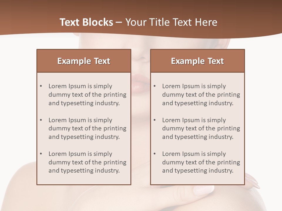 Brown Woman Portrait PowerPoint Template