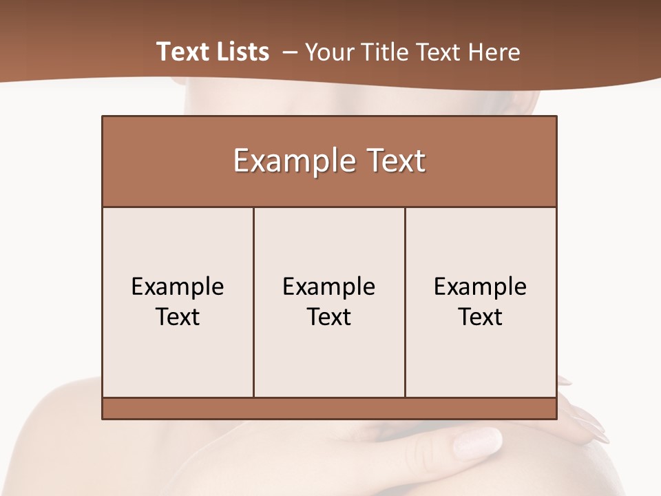 Brown Woman Portrait PowerPoint Template